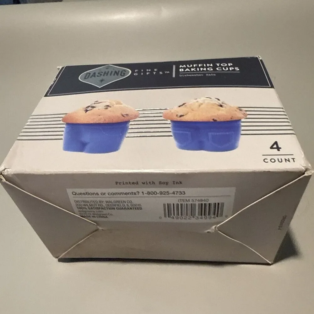 Muffin Top Baking Cups Silicon Molds Blue Jean Pants Dashing Four EA in Orig Bx